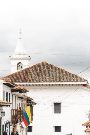 Foto de Villa de Leyva, Colombia. 20 de agosto de 2023: Iglesia y arquitectura colonial. - Imagen libre de derechos