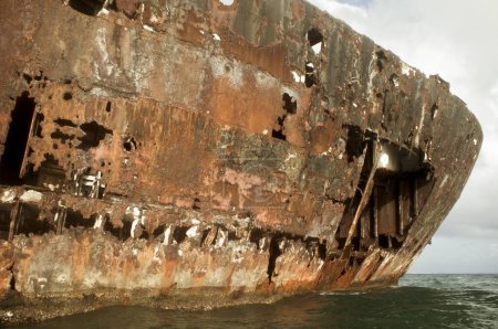Foto de Barco abandonado en el archipiélago de San Andrés. - Imagen libre de derechos