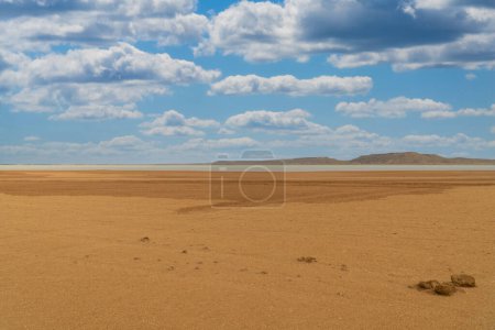 Panoramic landscape in the Baha Portete natural national park. Guajira, Colombia. 