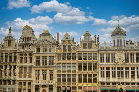 Photo for Brussels, Belgium. September 30, 2019: facade of buildings in the great square of Brussels. - Royalty Free Image