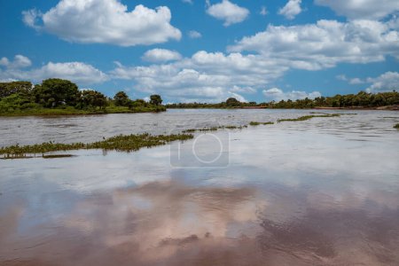 Dynamique de la rivière Magdalena près de la ville de Santa Cruz de Mompox. Colombie. 