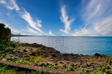 Paysage de plage de Rocky Cay. Archipel de San Andres, Providencia et Santa Catalina.