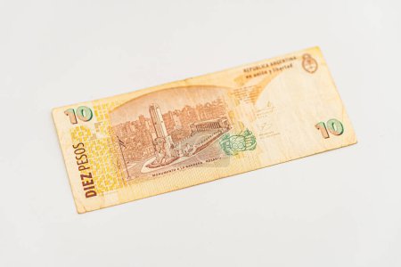 Photo for ARS 10 Argentine peso bills. 10 Argentine pesos - Royalty Free Image