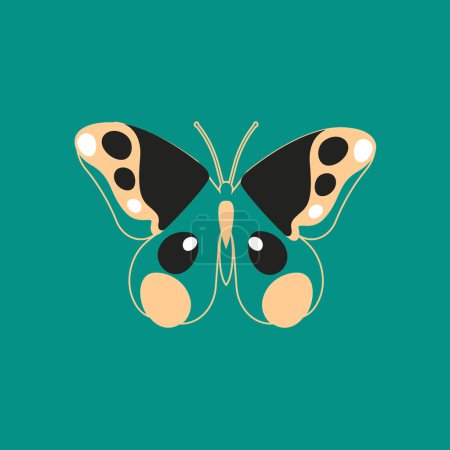 Photo for Set of butterflies of different colors and shapes isolated on white background. Beautiful flying insects. Vector illustration in cartoon flat style. - Royalty Free Image