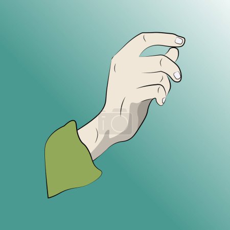 illustration of hand. vector illustration.