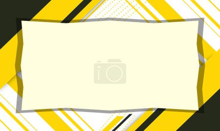 Creative and aesthetic blank pages of ripped paper with geometric abstract background. colorful. copy space. yellow.