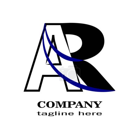 A and R letter logo design. creative logo.