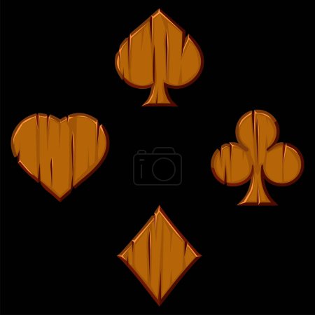 Photo for Set of playing card suits isolated,Heart, spade, club and diamond. Similar JPG copy - Royalty Free Image
