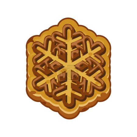 Photo for Christmas gingerbread snowflake, new years sweets, gingerbread. - Royalty Free Image