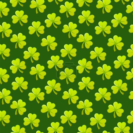 Photo for Seamless pattern of shamrock or clover. Seamless green background for St. Patrick day. Lucky background. - Royalty Free Image
