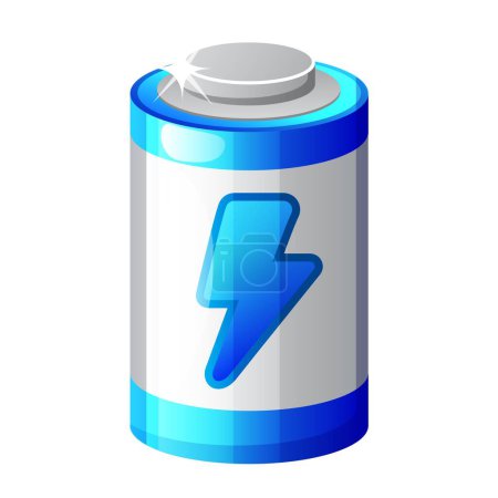 Photo for Blue battery. Glass power battery illustration. - Royalty Free Image
