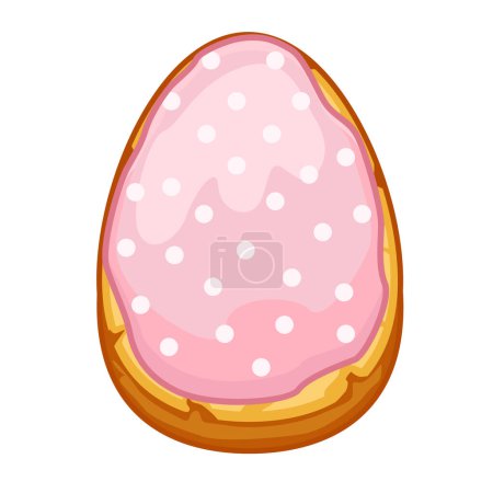 Téléchargez les illustrations : Vector Easter egg shaped cookies, Easter object - en licence libre de droit