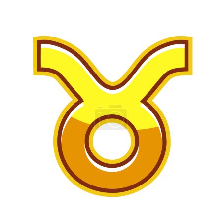 Ilustración de Vector golden zodiac Taurus, set astrology signs - Imagen libre de derechos