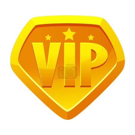 Ilustración de Juego de interfaz de usuario VIP Icono de Oro Diamante. Diseño de vectores. - Imagen libre de derechos