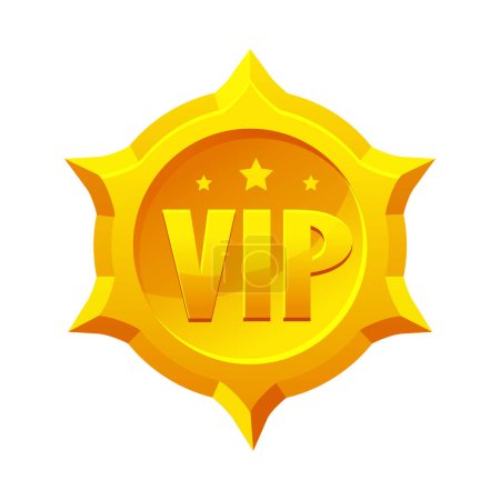 Illustration for Badge VIP icon. Royal premium VIP symbol. - Royalty Free Image