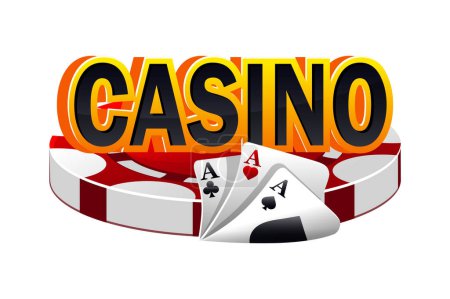 Ilustración de Vector icono con juegos de azar Casino elementos. - Imagen libre de derechos