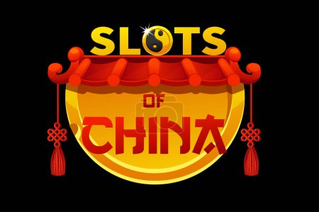 Ilustración de Ranura de logotipo de China. Logotipo del vector para el casino. - Imagen libre de derechos