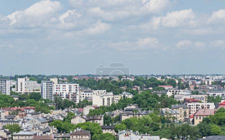 Photo for Panorama of the city of Lublin.  Townhouses and buildings in summer. - Royalty Free Image