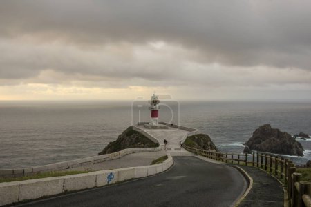 Photo for Ortegal lighthouse in Galicia, Spain, in a cloudy, summer day - Royalty Free Image