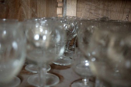 Photo for Time-Worn Elegance: Unearthing Vintage Goblets and Tumblers - Royalty Free Image