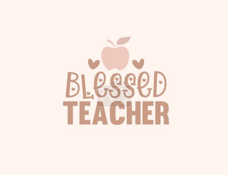 Illustration for Teacher fuel Svg, Teacher SVG, Teacher SVG t-shirt design, Hand drawn lettering phrases, templet, Calligraphy graphic design, SVG Files for Cutting Cricut and Silhouette - Royalty Free Image