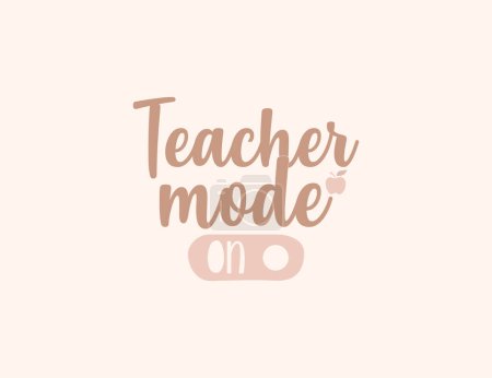 Illustration for Teacher fuel Svg, Teacher SVG, Teacher SVG t-shirt design, Hand drawn lettering phrases, templet, Calligraphy graphic design, SVG Files for Cutting Cricut and Silhouette - Royalty Free Image