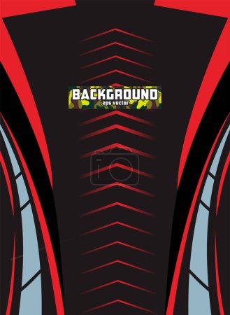 Illustration for Jersey background design suitable for sports team uniforms, football, volleyball, basketball, cycling, gaming, etc - Royalty Free Image