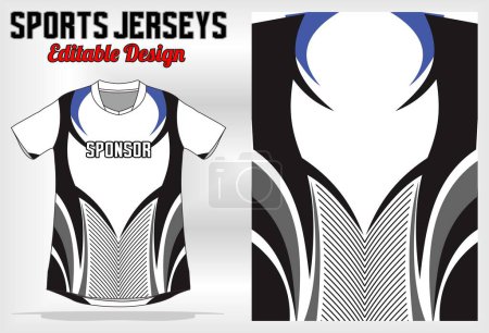Ilustración de Diseño de jersey adecuado para uniforme deportivo, fútbol, baloncesto, vollyball, fútbol, ciclismo, juegos, etc. - Imagen libre de derechos
