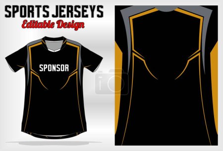 Illustration for Sport uniform jersey design suitable for soccer,basketball,vollyball,gaming,racing,cycling, etc - Royalty Free Image