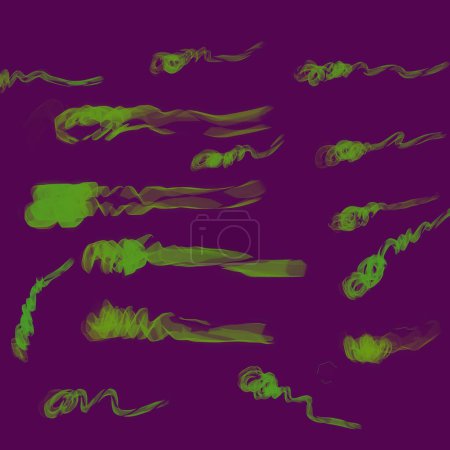 Photo for Green spermatozoa on a purple background move. High quality photo - Royalty Free Image