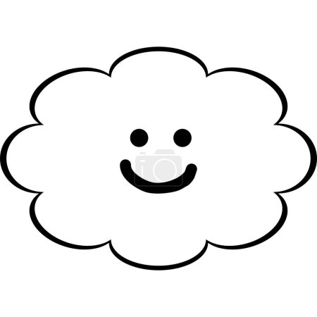 Cloud cartoon in icon style