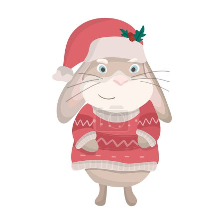 Foto de Conejo de Navidad. Símbolo de 2023 año. - Imagen libre de derechos