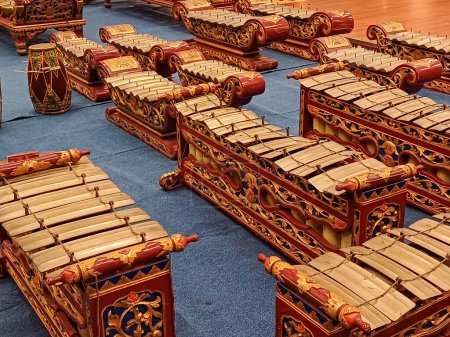 Traditional Balinese Gamelan called Gender. Gamelan is a Indonesian traditional music instruments in Bali and Java, Indonesia.