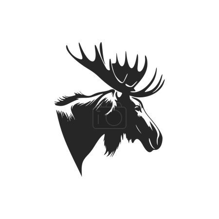 Illustration for Boost your brand with a simple moose logo. - Royalty Free Image