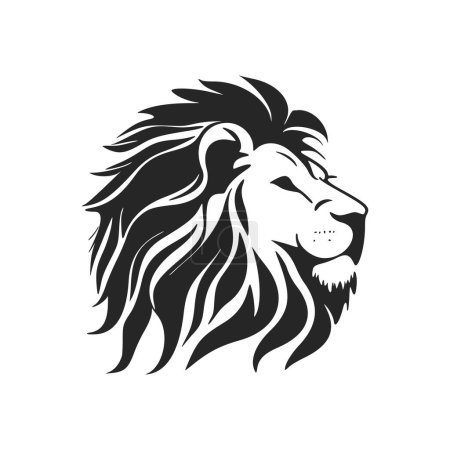 Illustration for Add elegance and strength to your brand with a minimalistic lion head logo. - Royalty Free Image