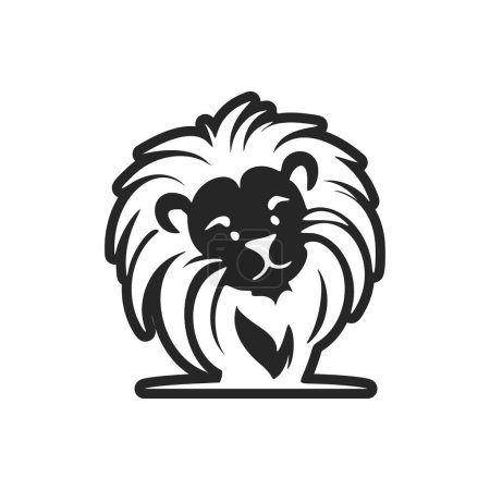 Illustration for Sophisticated black and white cute lion logo. Good for business. - Royalty Free Image