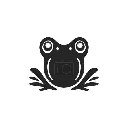 Ilustración de An elegant simple black toad black logo. Isolated on a white background. - Imagen libre de derechos