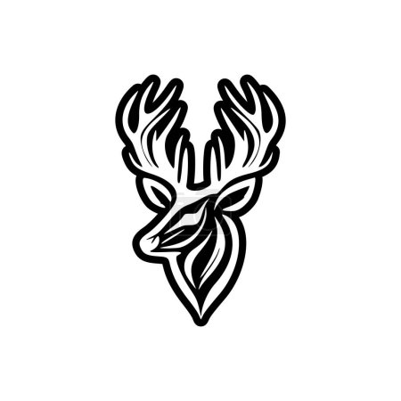 A simple black and white vector deer logo.