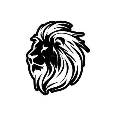 Illustration for Monochrome vector lion logo . simple and bold. - Royalty Free Image