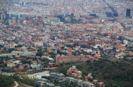 Photo for Panoramic aerial view of the Barcelona city in Spain - Royalty Free Image