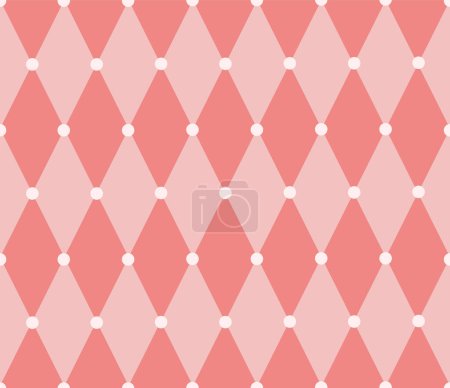Téléchargez les illustrations : Losanges géométriques roses dans un motif vectoriel sans couture, idéal pour les dessins d'intérieur chics et ludiques - en licence libre de droit