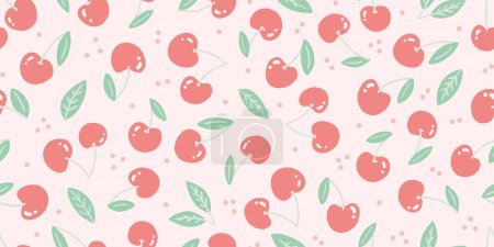 Foto de Patrón vectorial sin costuras con deliciosas flores de cerezo en rosa para proyectos de vivero dulce. - Imagen libre de derechos