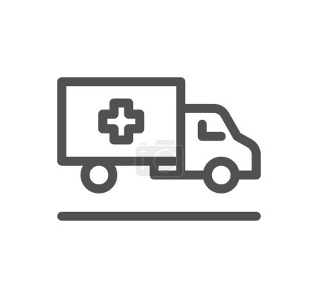 Téléchargez les illustrations : Vecteur d'icône d'ambulance isolé sur fond blanc, Panneau transparent Ambulance - en licence libre de droit