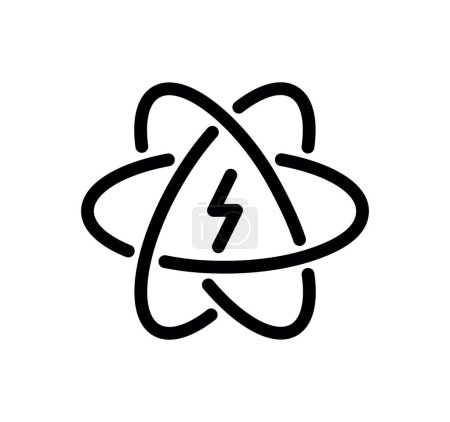 Ilustración de Vector átomo línea delgada icono - Imagen libre de derechos