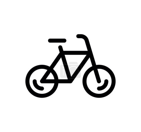 Téléchargez les illustrations : Icône de ligne mince vélo - en licence libre de droit