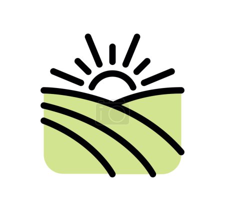 Illustration for Sun vector thin line icon - Royalty Free Image