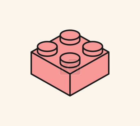 Ilustración de Ilustración vectorial del icono del bloque de construcción - Imagen libre de derechos