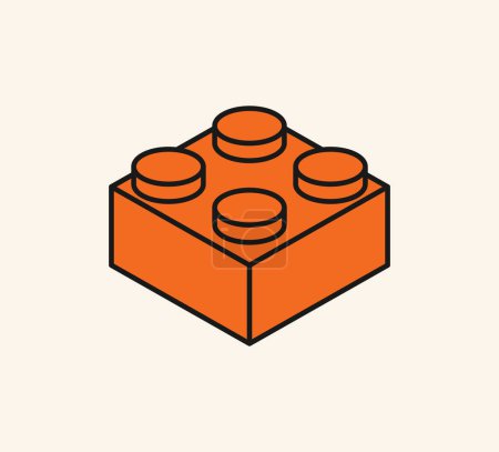 Illustration for Vector illustration of building block icon - Royalty Free Image
