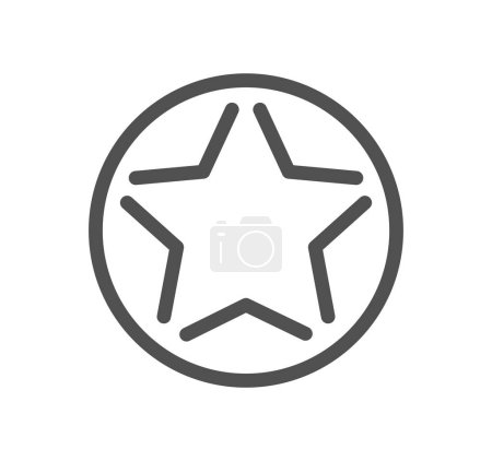 Illustration for Star icon vector isolated on white background for your web and mobile app design, star logo concept - Royalty Free Image