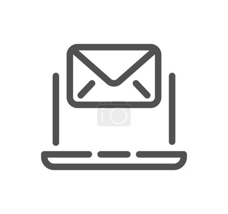 Illustration for Email letter icon isolated on white background - Royalty Free Image